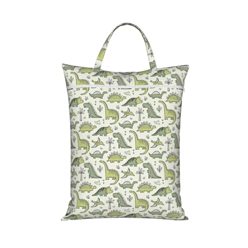 Miniature Dinosaurs Green Bones Travel Laundry Bags Cloth Diaper Wet Bags Handle Washable Dirty Clothes Bags Wet Dry Bag Suitcase Gym Swimming Pool College Dorm Wet Bag - color: 1 PC5, size: One Size