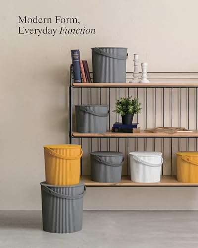 Hachiman Bucket Set of 3 Mini, Large, & Extra Large - color: Mustard, size: Set of 3