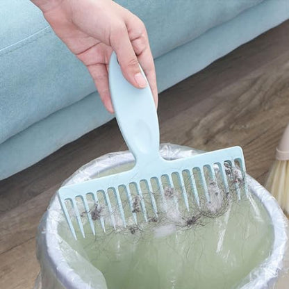 Gatuida 2-Pack Broom Hair Removal Comb Handheld Hair Cleaning Tool with Comfortable Grip Handle Lint and Pet Removal Tool for Brooms Carpets and Home Cleaning 6.69 X 6.61 X 0.11 in