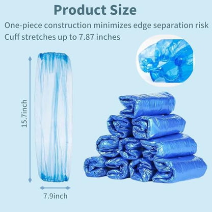 Disposable Arm Sleeves, 100 Pcs Waterproof Plastic Sleeve Protectors, Oilproof Oversleeves Covers - color: Blue-300pcs