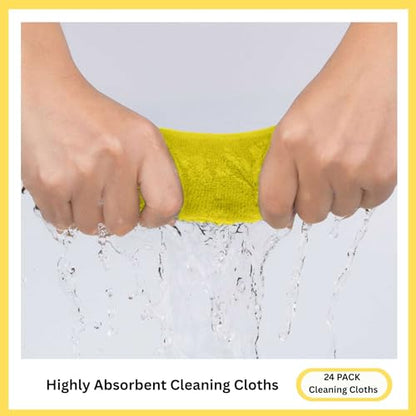 Microfiber Cleaning Cloth for Kitchen & households, Towels for Cars - color: Yellow