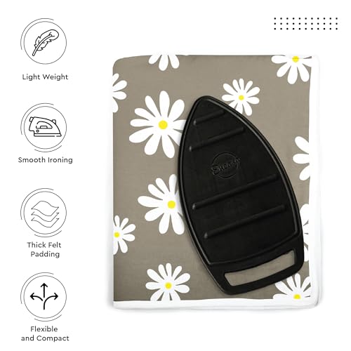 Encasa XO Ironing Mat, Heat Resistant Pad 48"x28" Daisy Grey - color: Daisy Grey, size: Large