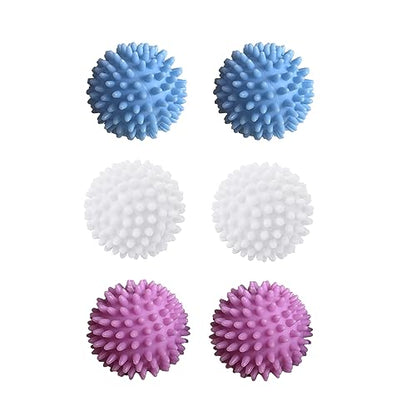 Dryer Balls for Laundry, 6 PCS Non-Toxic Reduces Drying Time & Static Washing Balls Reusable Dryer Balls Prevents Tangles Pet Fur Remover for Laundry Bedding Clothes - color: Style-004