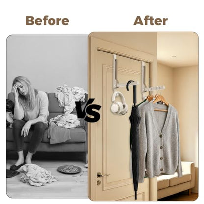 Over The Door Hanger & Drying Rack - color: Beige-2(M2)