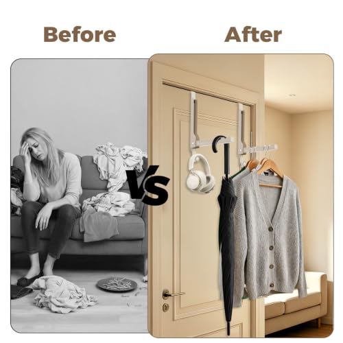 Over The Door Hanger & Drying Rack - color: Beige-2(M2)