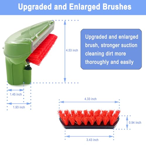 Upgraded 1400B Little Green 5.3" Detachable Tough Stain Brush Tool Replacement for Bissell Little-Green Upright &Portable Carpet Cleaners for 1400B 4075 3860 1425 2458 3194 3353 Series,1+3 Brush,Green - color: (1+3)-green