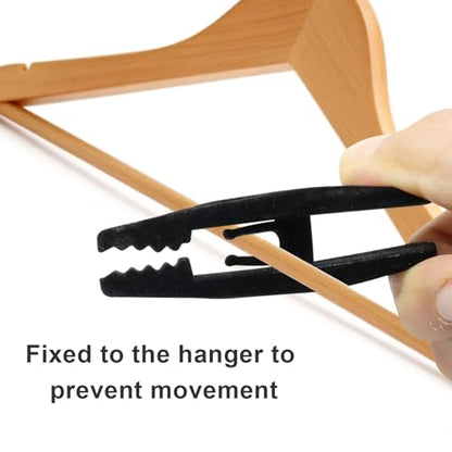 Velvet Hanger Clips, 40 PCS, Black - color: Black