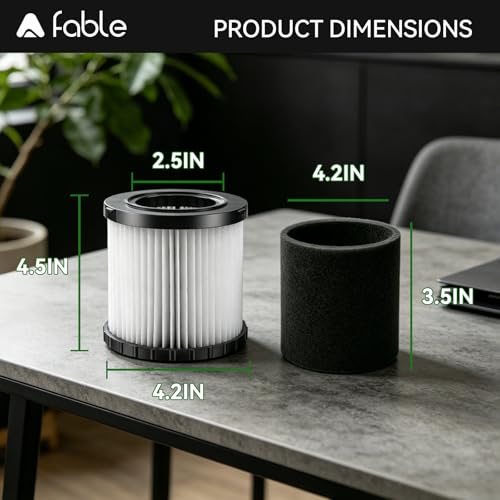 2 Pack DCV5801H Replacement Filter for dowalt 20V Wet Dry Vac - color: 2+4+1