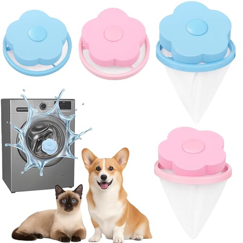 2 Pcs Floating Pet Fur Catcher Laundry Lint Pet Hair Remover for Washing Machine