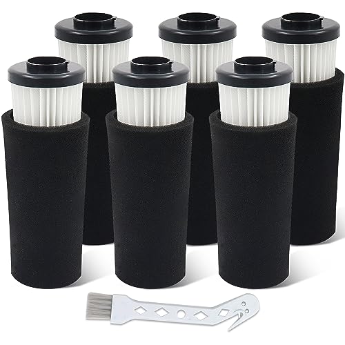 F112 Filter Replacement 6 Pack For Dirt Devil Upright Vacuum Cleaner - color: 6 Count (Pack of 1)
