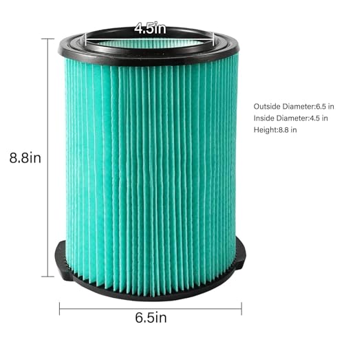 VF6000 5-Layer Replacement Filters for Ridgid Shop Vac Wet Dry Vacs - color: Green VF6000, size: M 2 Pcs Filters