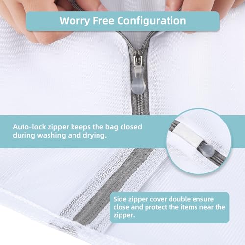 GOGOODA Mesh Laundry Bags for Delicates Durable Protective Wash Bags - size: 3XXL