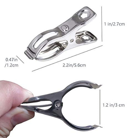 Stainless Steel Clothes Pins 32 Pcs Metal Clothespins Heavy Clothes Clips