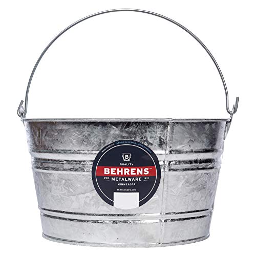 Behrens Hot-Dipped Galvanized Steel Utility Pail 4-1/4 Gallon - size: 17 quarts, style: Hot Dipped
