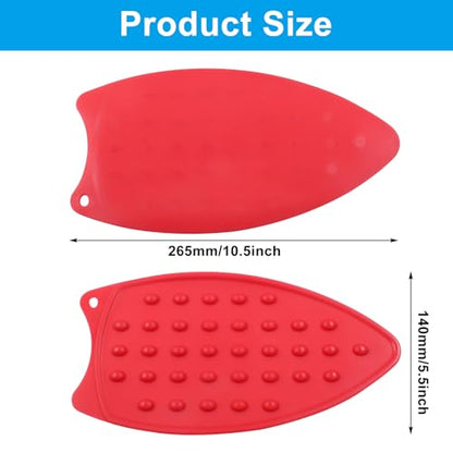 Silicone Iron Rest Pads Mat, Red, 2 Pcs - color: Red