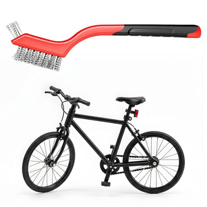 24-Pack Wire Brush Set, Stainless Steel Scrub Cleaning Brushes with Ergonomic Grip & Hanging Hole, for Kitchen, Bathroom, Keyboard, Car