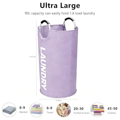 A Large 90 Liter Laundry,Purple - color: Purple