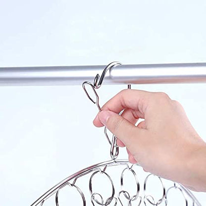 10 Pack Laundry Drying Rack Clothes Hanger with 10 Clips, Stainless Steel Clothes Drying Rack Sock Hangers Windproof Clip and Drip Hanger for Drying Socks, Bras, Towel, Underwear, Diapers