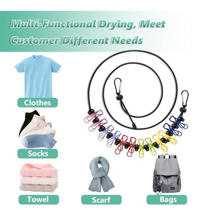 Retractable Clothes Line for Cruise, Magnetic Clothesline for Travel