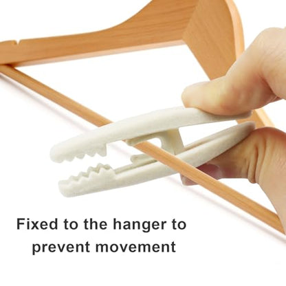 Velvet Hanger Clips, 40 PCS, Beige - color: Beige