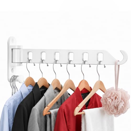 JOOM Clothes Drying Rack Wall Mounted, 13-Inch Foldable Arm, White 1 Pack - color: White, size: one pack