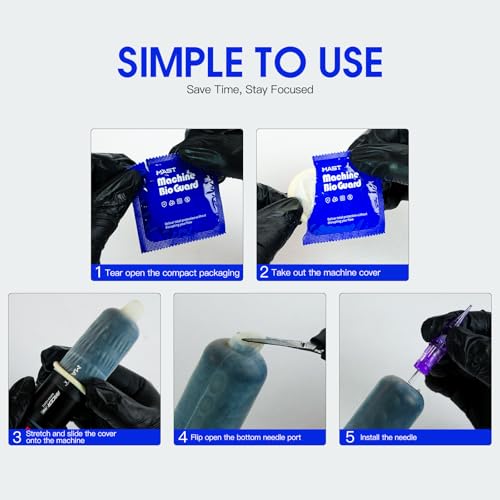 Mast Tattoo Ultra-Thin Rubber Tattoo Machine Covers Second-Skin Fit