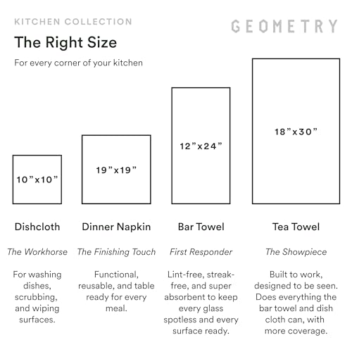 GEOMETRY Kitchen Dish Cloths - Spring & Summer Collection - Premium Dishcloths with Geoweave - Absorbent & Fast Drying Kitchen Towels - Paradise, 10" x 10" - 3-Pieces - color: Paradise, size: 10" x 10" (3 Pack)
