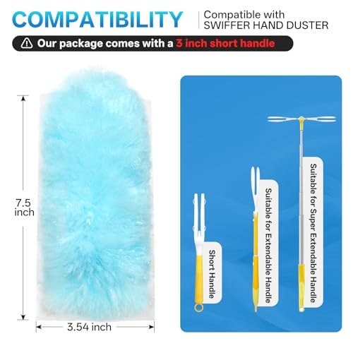 40 Count Duster Refills, Double-Sided 360° Duster Refills with 1 Handle - size: 40 pcs