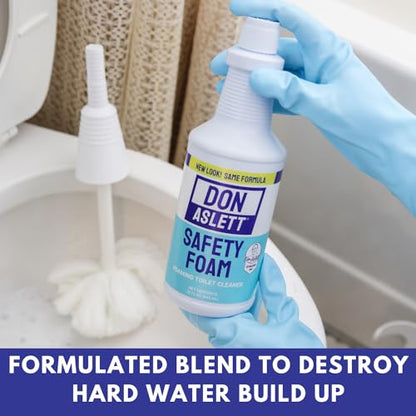 Don Aslett's Complete Toilet Cleaning Set | Includes 32 oz Toilet Cleaner, Convenient Cleaning Caddy, Johnny Mop Toilet Brush, and Pumice Stone for Tough Stains
