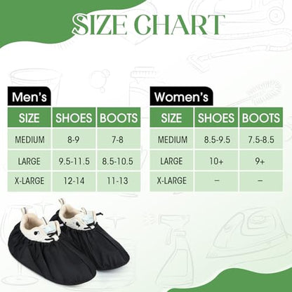 Frienda 8 Pairs Reusable Shoe Covers Waterproof Non Slip Floor,Medium - size: Medium