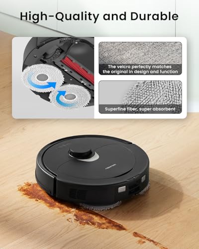 6Pcs Microfiber Mop Cloth Pad for Roborock Q Revo,Qrevo S,Qrevo Pro,Qrevo Master,Qrevo MaxV,QV35A,QV 35S,Qrevo S5V,Qrevo Edge S5A,Qrevo Curv,Saros 10R Robot Vacuum, Washable Mopping Cloth Accessories - color: Qrevo Mop6