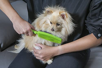 FURemover Duo Pet Hair Rubber Brush, Dual Sided to Easily Remove Fur & Lint from Clothing and Upholstery, Thick Bristles Groom Dogs and Cats, Easy to Clean, Colors May Vary (Pack of 12) - size: 12 Pack, style: FURemover Duo Lint Brush