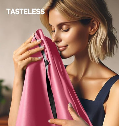 Waterproof Apron with Comfortable Adjustable Bib Rubber Vinyl Dishwasher Heavy Duty Apron for Men Women Dishwashing - color: Pink