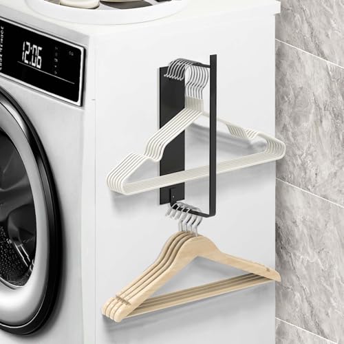 Magnetic Hanger Holder for Laundry Room, 1-Pack, Black - color: Black