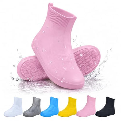 Waterproof Shoe Covers, Reusable Silicone Rain Shoe Covers, Pink, XL - color: Pink, size: XL