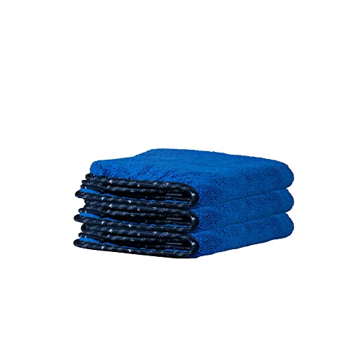 Chemical Guys, Professional Microfiber Towels, 16 x 16 in, Blue, 3 Pack - color: Blue, size: 3 Pack