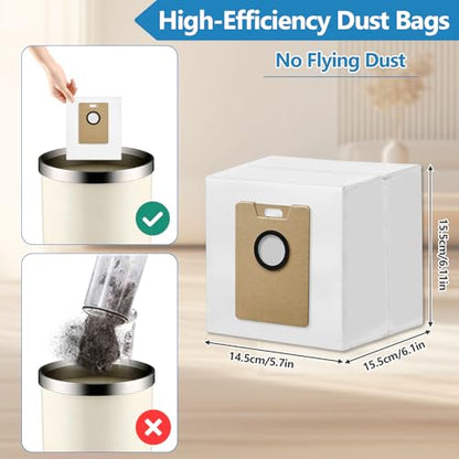14 Pack RV20 Max Plus Dust Bags Compatible with Tapo RV30 Max Plus /RV20 Max Plus, 3L Capacity Heavy Duty Bags