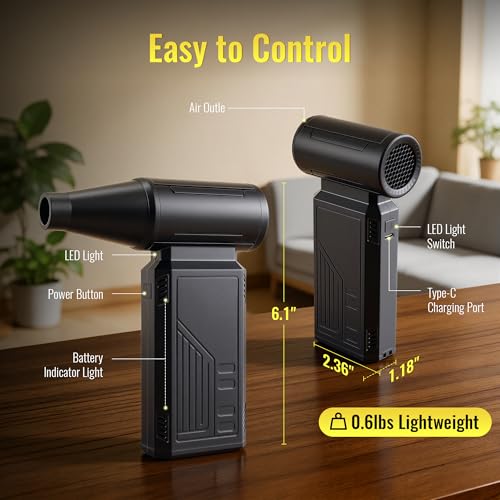 Compressed Air Duster, 130,000 RPM Electric Air Duster Cordless