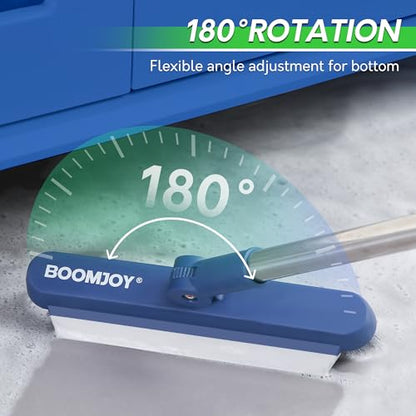 BOOMJOY Grout Brush with Long Handle, Grout Cleaner Brush for Tile Floors, Stiff Bristles for Crevice, Tile Line, Shower, Kitchen, Bathroom