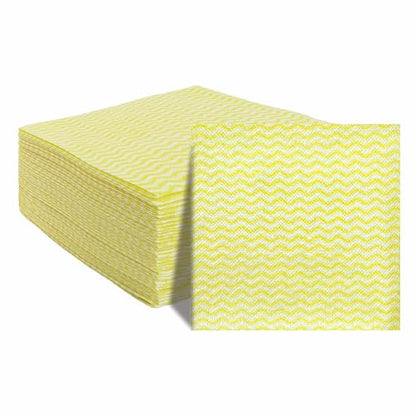 JEBBLAS Handi Wipes Reusable Cloths Dry Cleaning Cloths Dish Towel Dish Cloths Handy Cleaning Wipes,Pack of 50, Yellow - color: Yellow