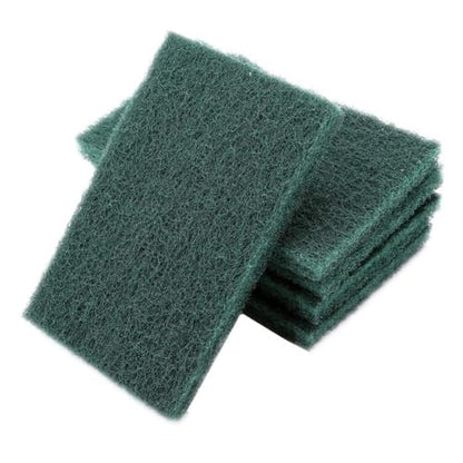Heavy Duty Scouring Pads, 5pcs Durable Abrasive Sponge Scourer, Professional Industrial Cleaning Pads, Green Multi-Surface Material for Homeowners, Chefs, Kitchen Pots Pans, BBQ Gr - color: Green