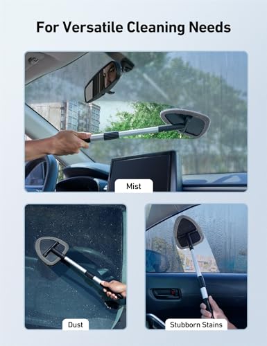 AstroAI 21" Extra-Long Windshield Cleaner Tool & Car Interior Detailing Kit - color: Gray, size: 21 in