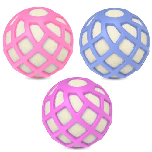Dryer Balls – Patented Silicone Guard, Natural Wool Core, Super Anti-Tangle & Saves Drying Time, Reduces Static & Noise, Natural Fabric Softener, XL 3" Pack of 3 - color: 3 Pack Multi-color Style 1