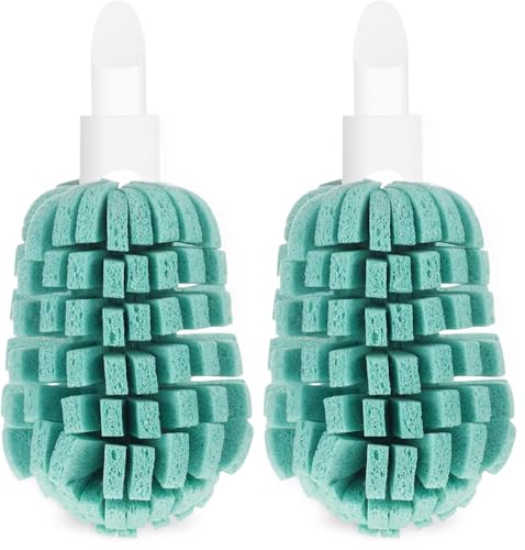 Full Circle Magic Wand Replacement Head - Sponge Head for Washing Glasses – Non Scratch Glass Safe Scrubber Sponge (Pack of 2)