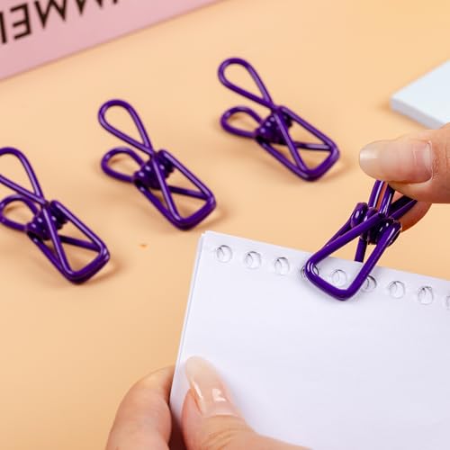 Mr. Pen- PVC-Coated Utility Clips, 2 Inch, 18 Pack, Purple - color: Purple