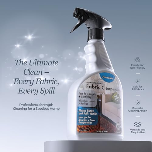 ForceField® Fabric Cleaner Professional Strength, Deeply Penetrates Water Safe Fabric & Fibers of Upholstery, Clothing, Rugs & Carpeting - 22oz