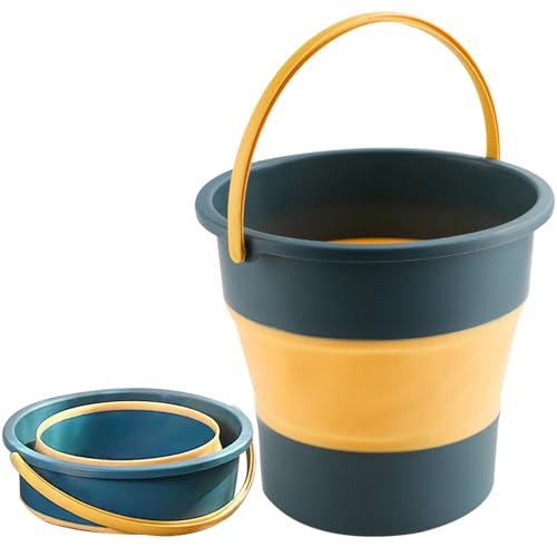 Collapsible Bucket 1.3 Gallon/5L Small Capacity Foldable Cleaning Buckets - color: Small Blue