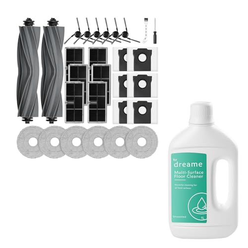 Accessories Kit & Floor Cleaning Solution Compatible with Dreame X40 Ultra/L40 Ultra Robot Vacuum, No Residue, Low Foam,28PCS Replacement Parts