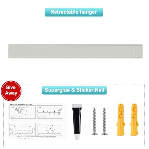 Foldable Wall Mount Drying Rack, 65lb, Space Saving White - color: White