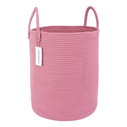 XUANGUO Cotton Rope Laundry Basket Hamper for Clothes, grape purple - color: grape purple, size: Regular